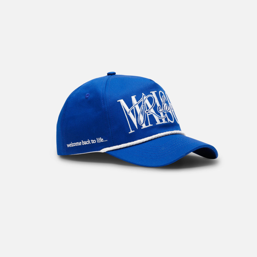 Blue Script Cap