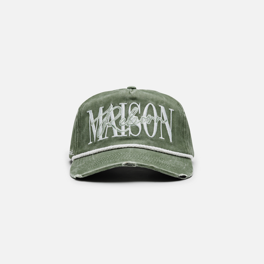 Faded Green Script Cap
