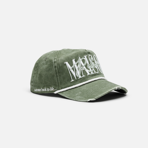 Faded Green Script Cap