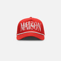 Red Script Cap