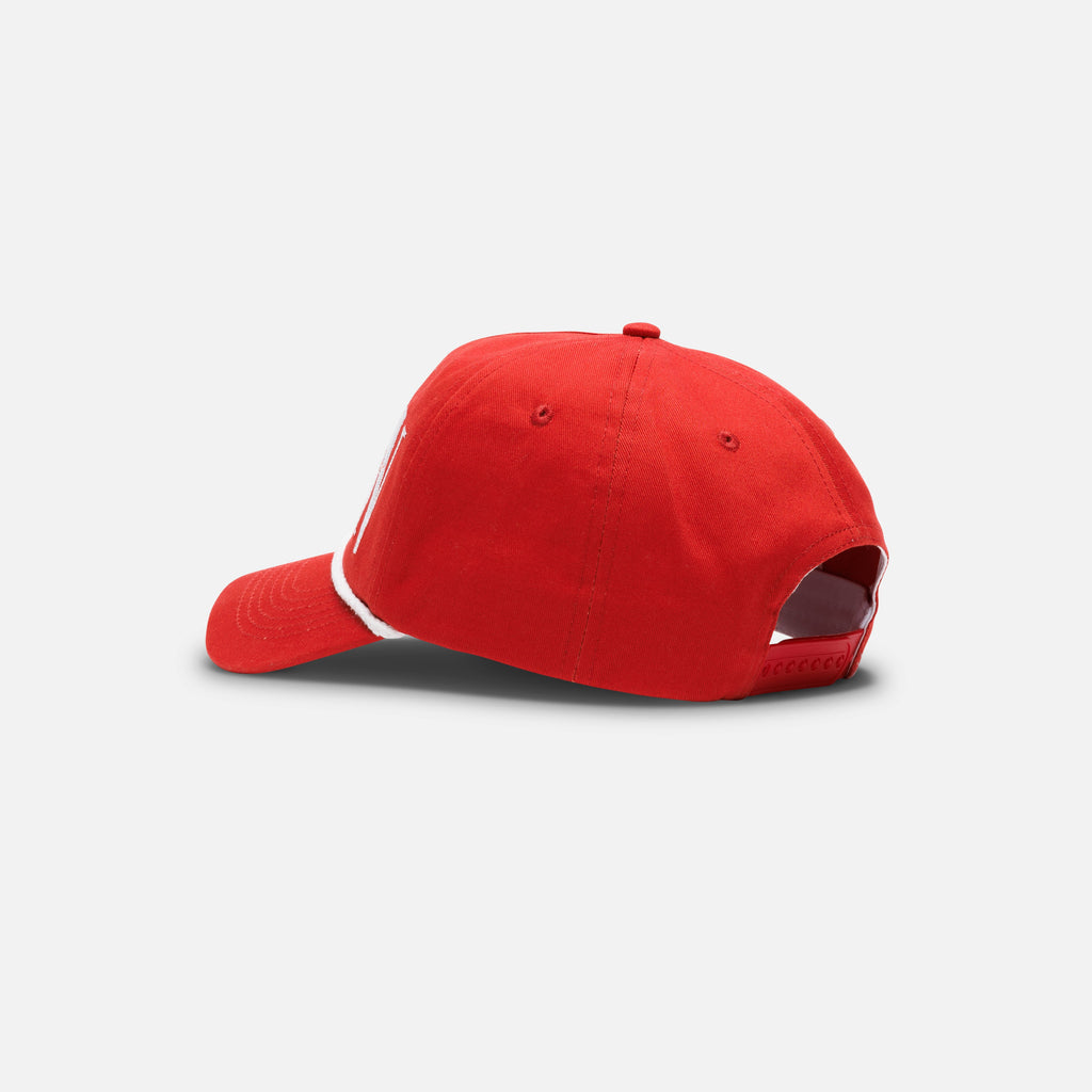 Red Script Cap